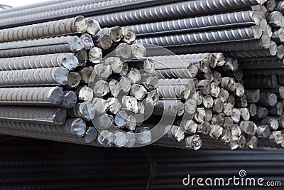 Steel rods Stock Photo