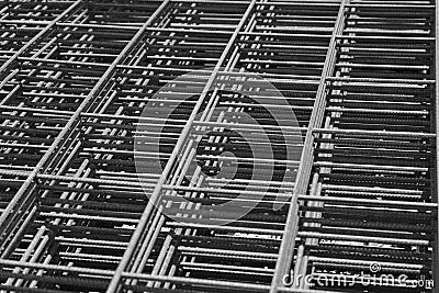 Steel rods or bars used to reinforce concrete Stock Photo