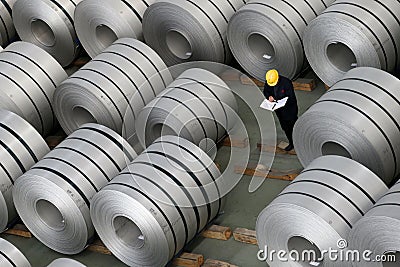 Steel roll stock Editorial Stock Photo