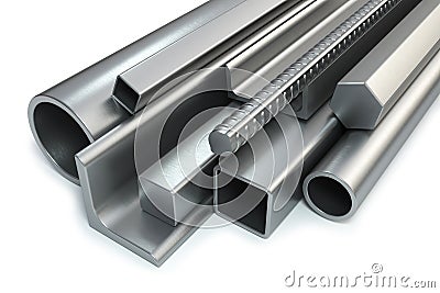 Steel rolled products Stock Photo