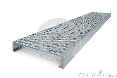 Steel safety grating - 3d Stock Photo