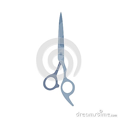 Steel Scissors Hairdresser Tool, Barber Supplies for Professional Haircut Cartoon Style Vector Illustration Vector Illustration