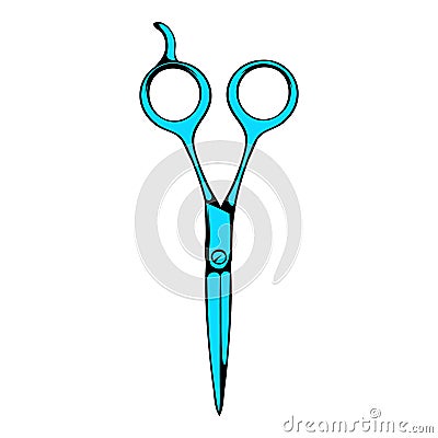 Steel scissors icon, icon cartoon Vector Illustration