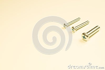 Steel screw on a white background Stock Photo