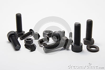 Steel screws Stock Photo