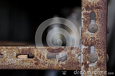 Steel shelves Rusted texture Stock Photo