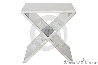 Steel side table Stock Photo