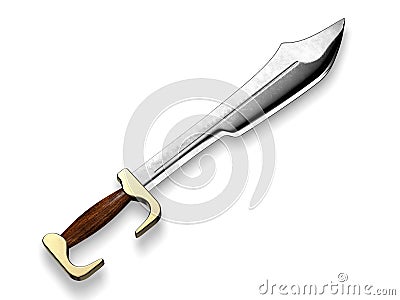 Steel spartan sword 3d rendering Stock Photo