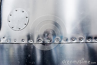 Steel stamped rivet background Stock Photo