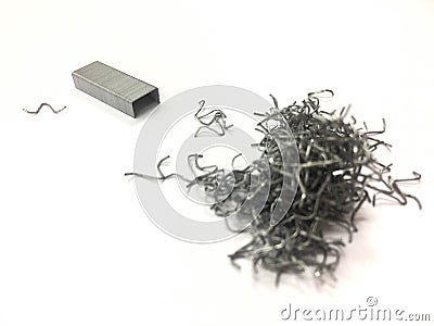 The staples are pulled out. Stock Photo