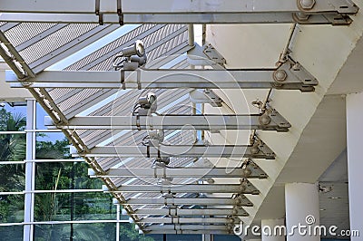 Steel structure construction and envrionment Stock Photo
