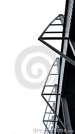 Steel structure isolated on white background Stock Photo