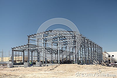 Steel structure of the plant Stock Photo