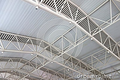 Steel structure roof Stock Photo