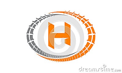 Steel Supply Initial H Vector Illustration