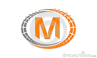 Steel Supply Initial M Vector Illustration