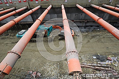 Steel support structure Editorial Stock Photo