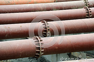 Steel support structure Stock Photo