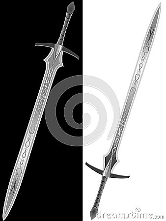 Steel sword of the knight Stock Photo