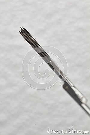 steel tattoo needles close up Stock Photo