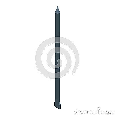 Steel tool icon isometric vector. Crowbar work Vector Illustration