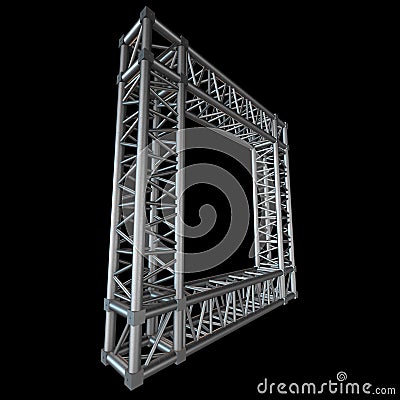 Steel truss girder element Stock Photo