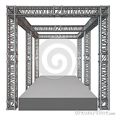 Steel truss girder rooftop construction Stock Photo