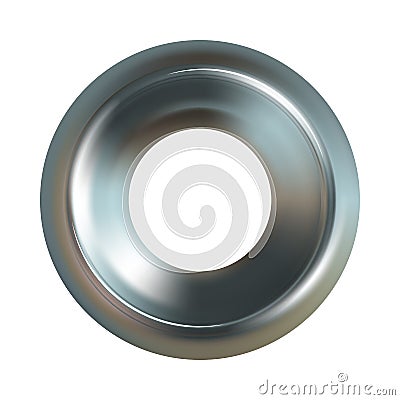 Steel washer. Realistic steel washer vector icon Vector Illustration