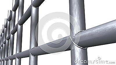 Steel welded lattice Stock Photo