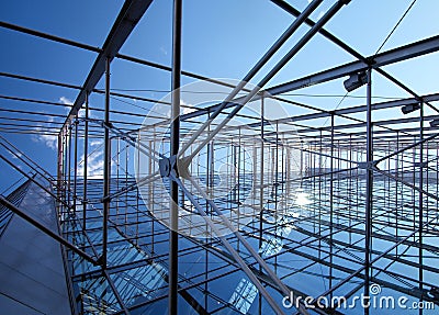 Steel wire construction Stock Photo
