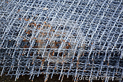 steel wire net texture Stock Photo