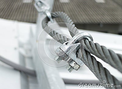 Steel Wire Rope Sling Clip Stock Photo