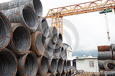 Steel wires Stock Photo