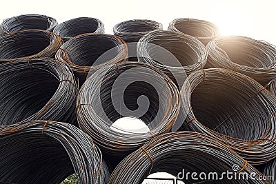 Steel wires Stock Photo