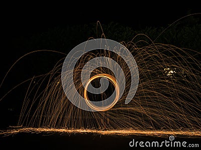 Steel Wool Photography Stock Photo