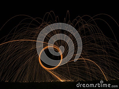 Steel Wool Photography Stock Photo