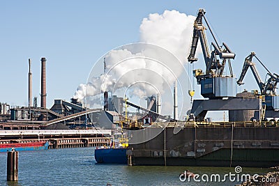 Steelfactory in the Netherlands Stock Photo