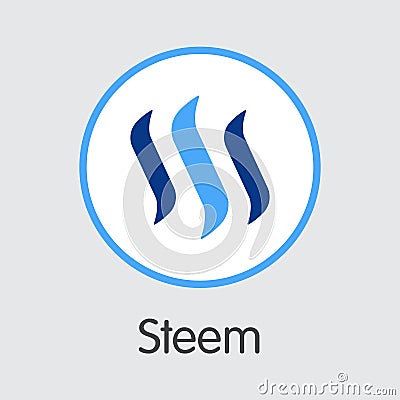 Steem Coin - Cryptocurrency Logo. Vector Illustration