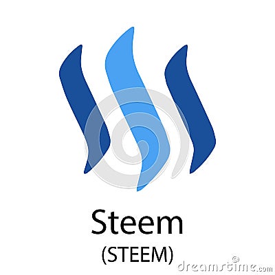 Steem cryptocurrency symbol Vector Illustration