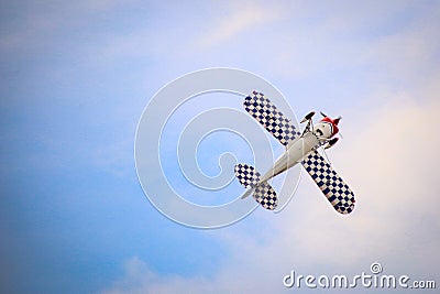 Steen Skybolt aerobatic airplane performing a demonstration flight at Timisoara Airshow, Romania Stock Photo