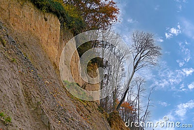 Steep bank - Brodtener shore at the Timmendorfer beach Stock Photo