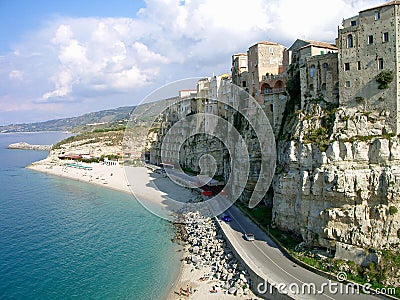 Steep coast in Calabria, Italy Stock Photo