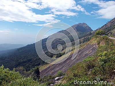 The steep hills of South India Stock Photo