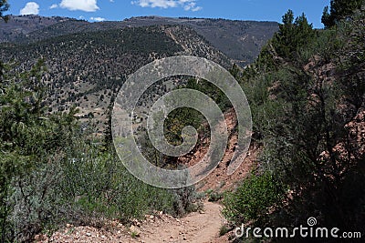 Trail to Doc Holliday`s Grave above Glenwood Springs Stock Photo