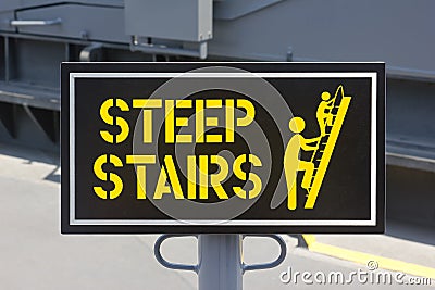 Steep Stairs Stock Photo