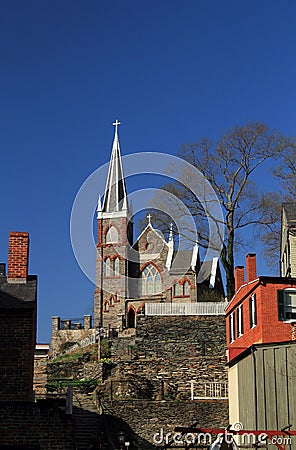 St Peters Roman Catholic Church in Harpers Ferry Stock Photo