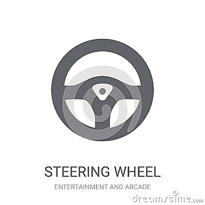 Steering wheel icon. Trendy Steering wheel logo concept on white Vector Illustration