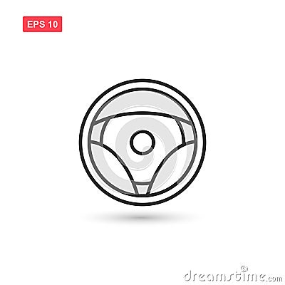 Steering wheel icon vectyor design isolated Vector Illustration