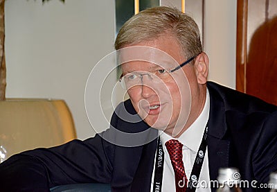 Stefan Fule, former European Commissioner for Enlargement and ENP Editorial Stock Photo