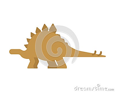 Stegosaurus dinosaur isolated. Ancient animal. Dino prehistoric Vector Illustration